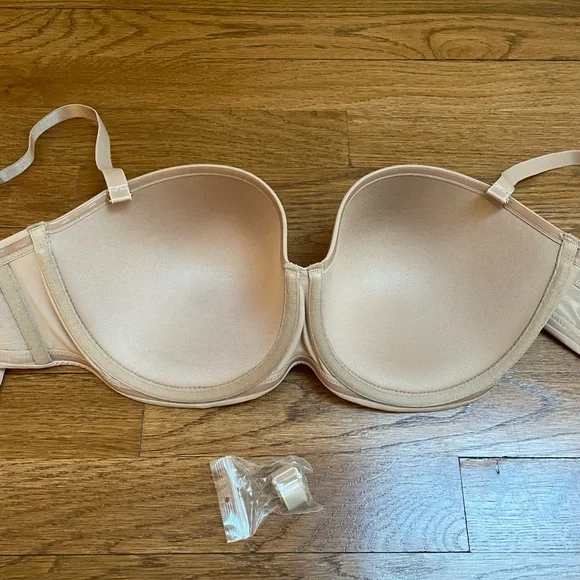 Thirdlove classic 24/7 strapless bra microfiber taupe 36C - Picture 3 of 5